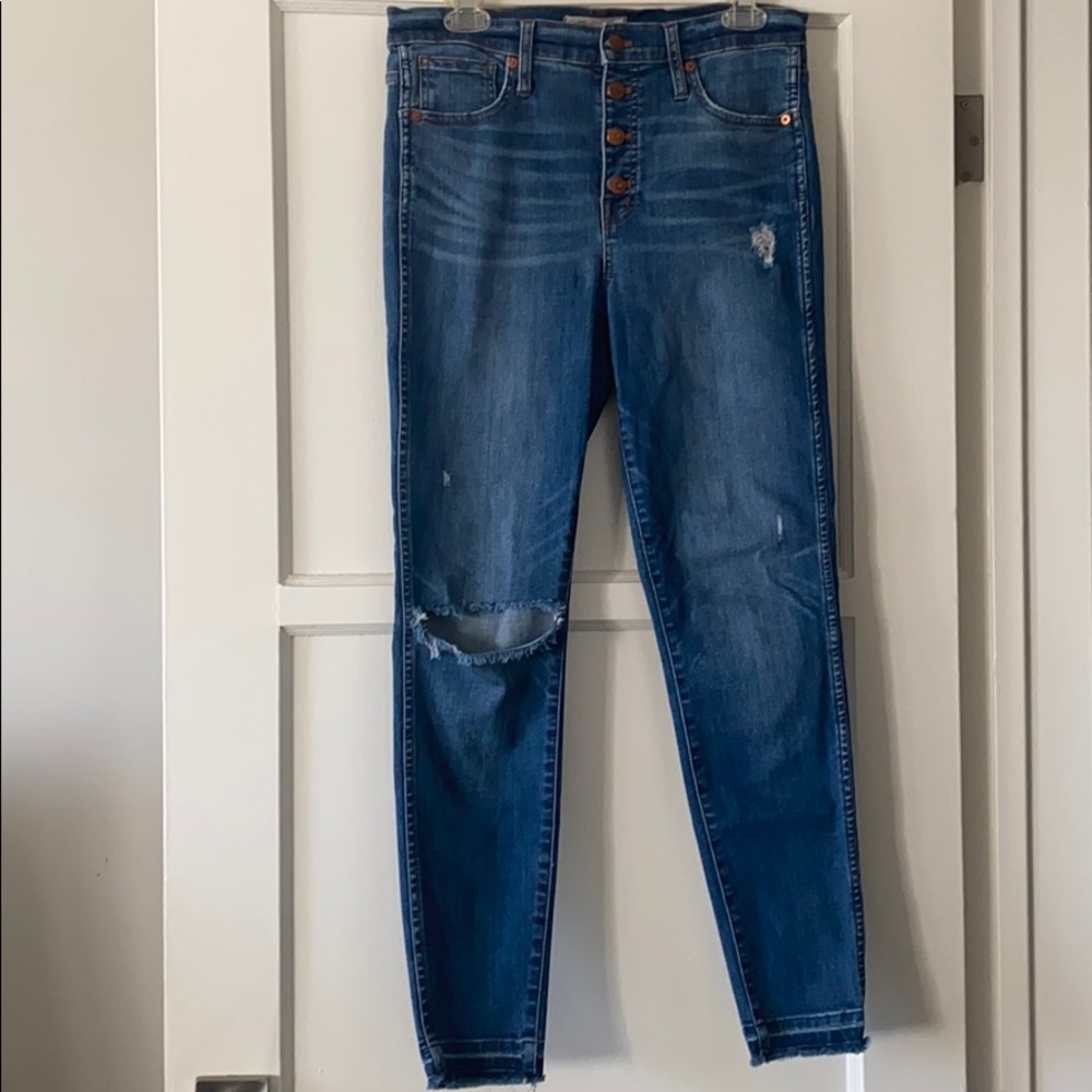 10” High Rise Skinny Jeans: Drop Hem Edition